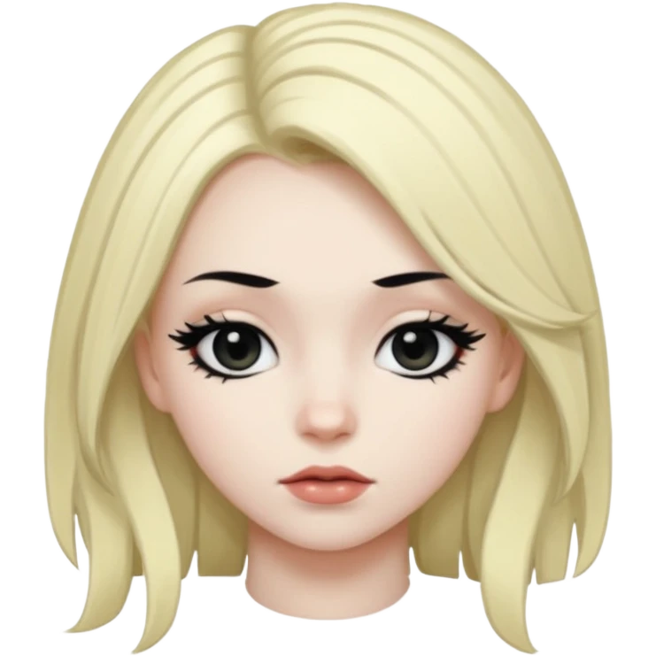 scene girl with scene hair emoji