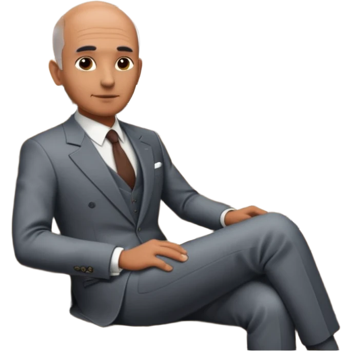 Balding graying indian guy in suit with a bentley emoji