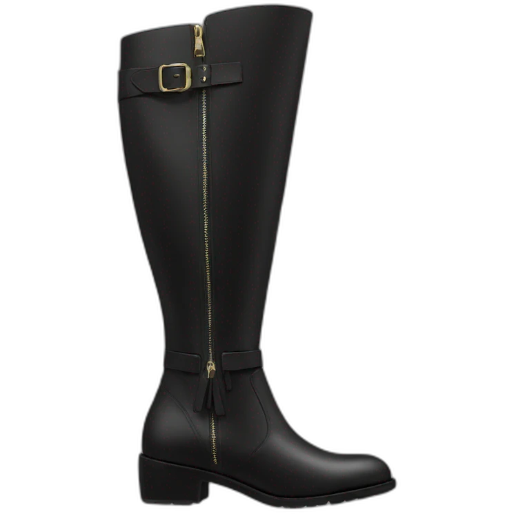 Black leather long boots emoji