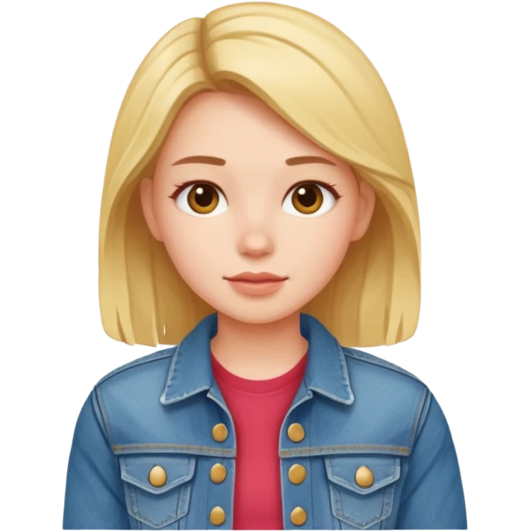 Girl with Jean jacket emoji