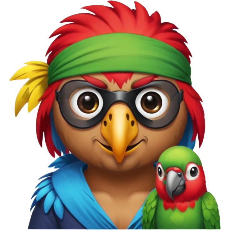 pirate and parrot emoji