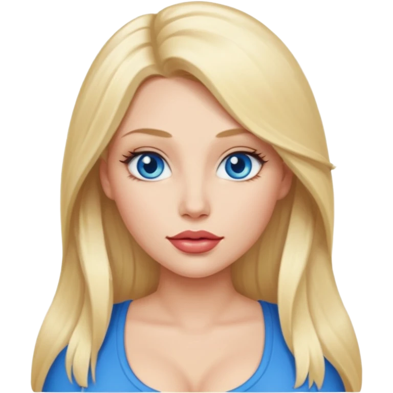sluty blonde big boobs blue eyes long hair big lips emoji