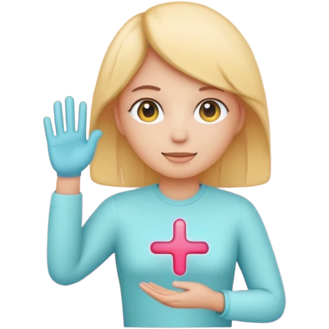 Smart health assistant emoji logo, human silhouette + pulse line, simple vector, soft colors emoji