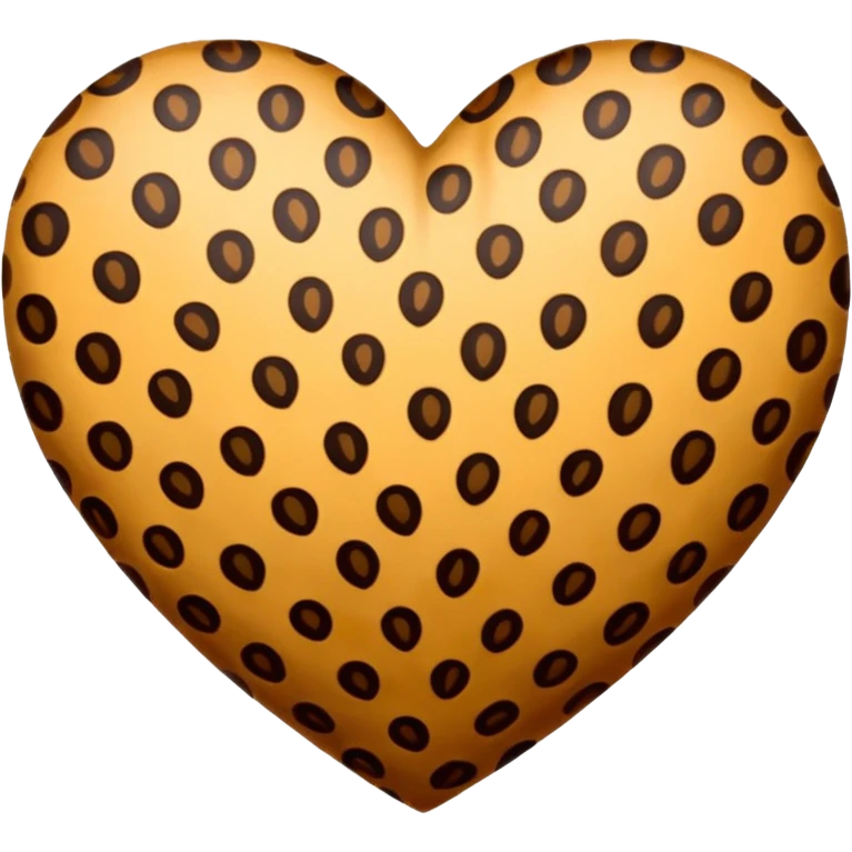 leopard print heart emoji