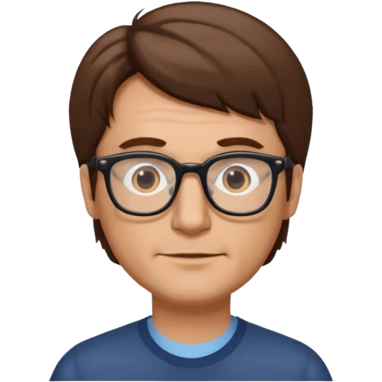 homme cheveux µbrun age moyen blanc lunettes emoji
