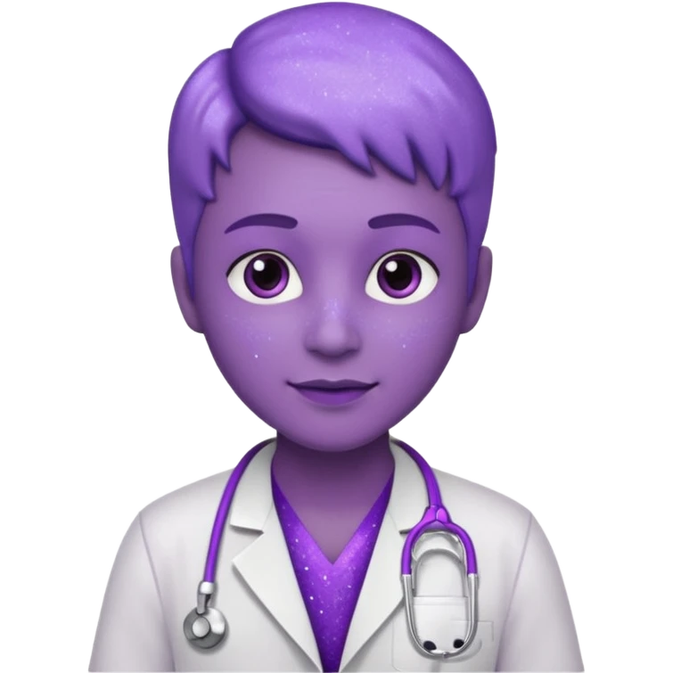 glitter purple doctor emoji