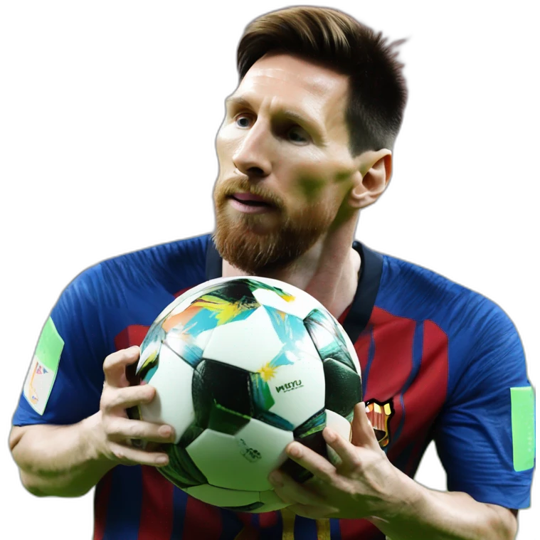 Lionel messi kissing the world cup emoji