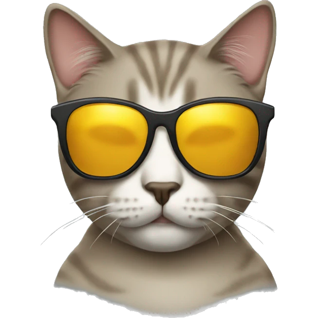 Cat with sunglasses emoji
