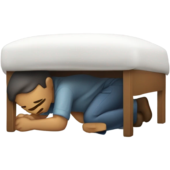 man under bed emoji