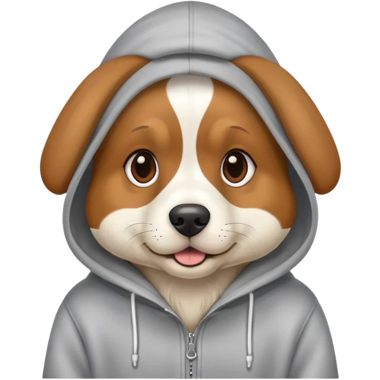 Dog wearing hoodie  emoji
