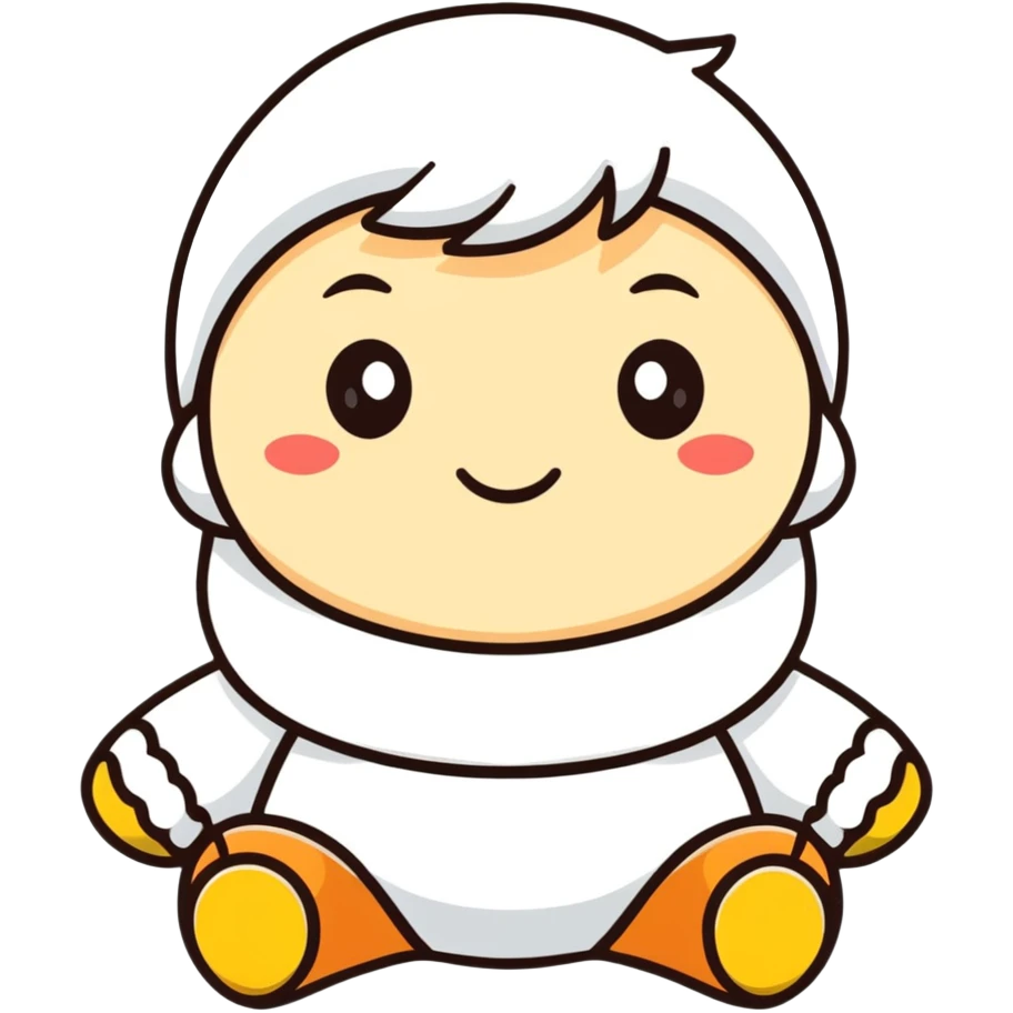 relaxed yurui character with lazy smile emoji
