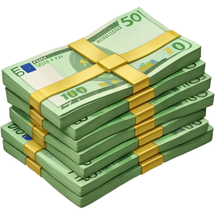 Capacités financières liasse d'euros emoji