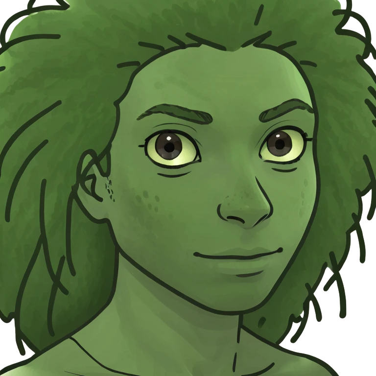 Black girl with long Afro hair and  freckles  emoji