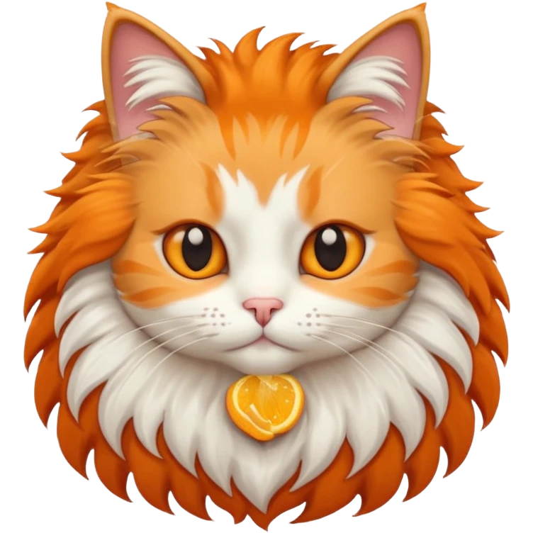 cat with a fluffy mane emoji