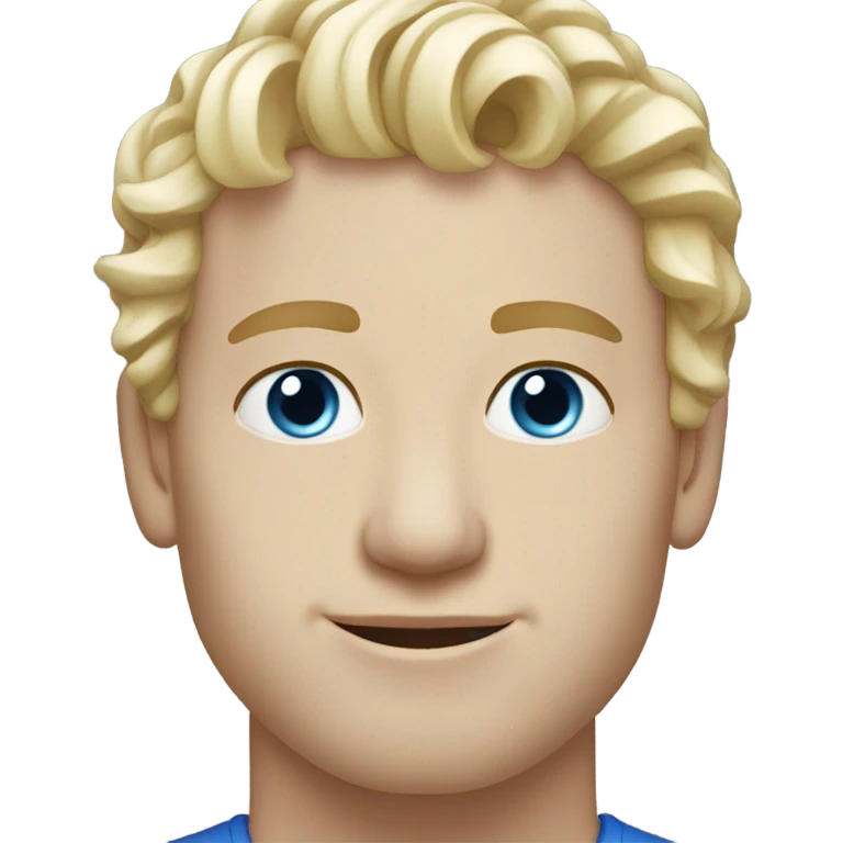 3/4 profile light curl blonde 30yo man blue eyed pale skin emoji