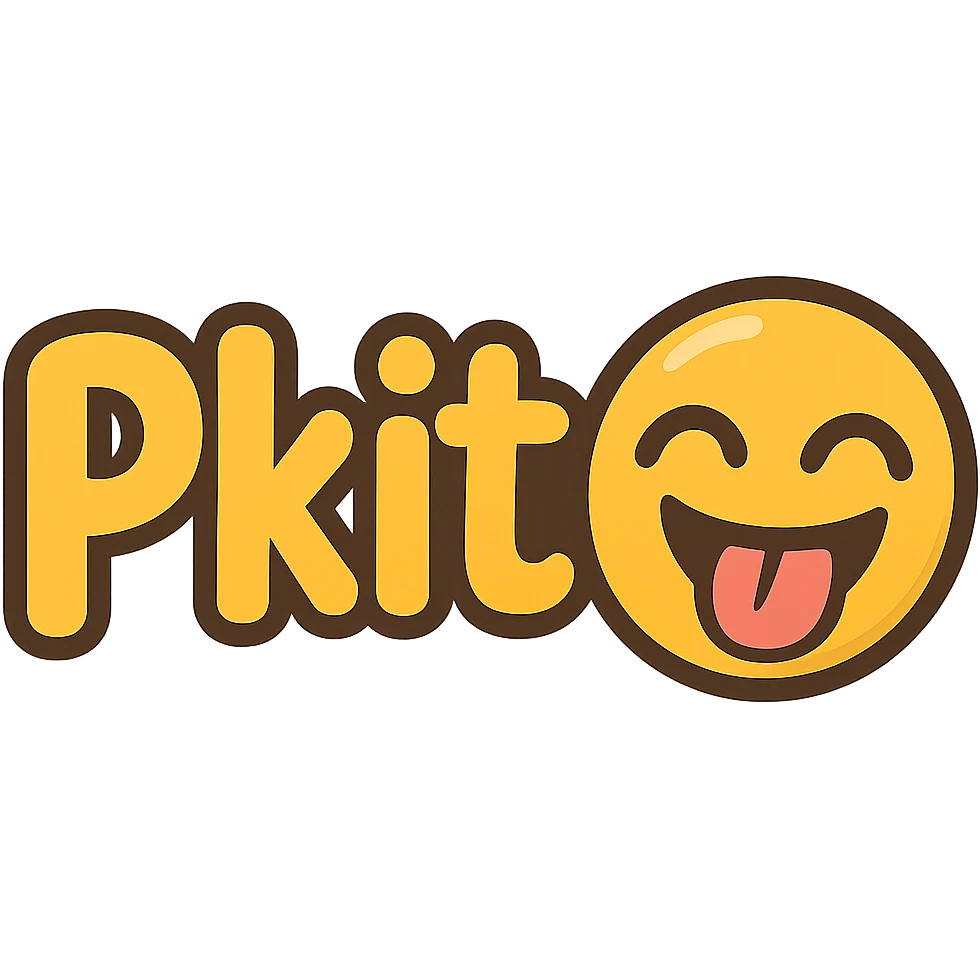 the word 'pkita' as a playful emoji, text included emoji