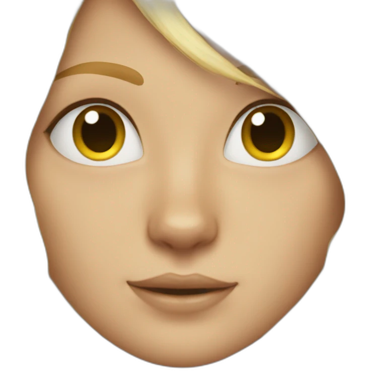 Cat with human blondy hair emoji