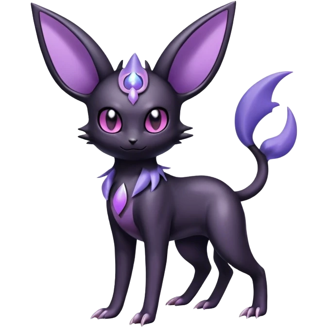 Shiny Dark Noibat-Espeon-Umbreon-Nidorino-fusion-hybrid full body emoji