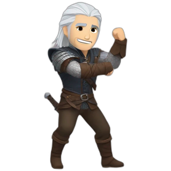 Geralt of Rivia poll dance emoji
