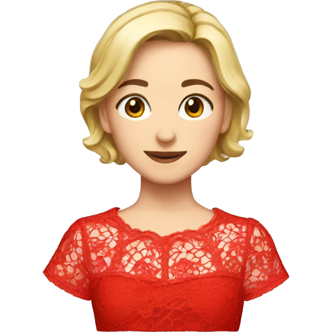 Red lace top  emoji