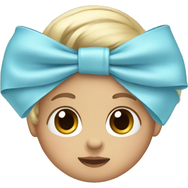 baby blue bow emoji