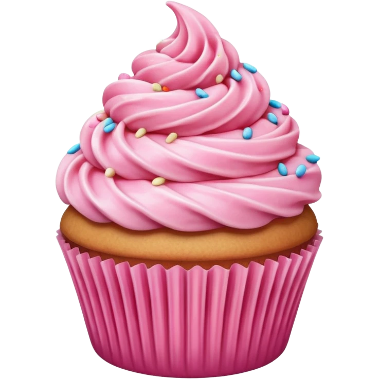 Cupcake with pink icing emoji