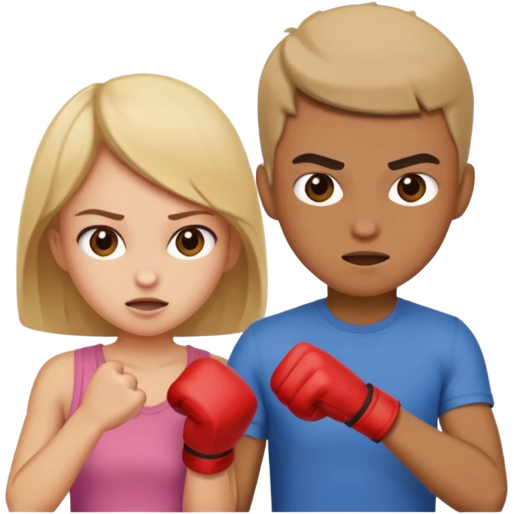 brother and sister fighting modern culture naughty  emoji