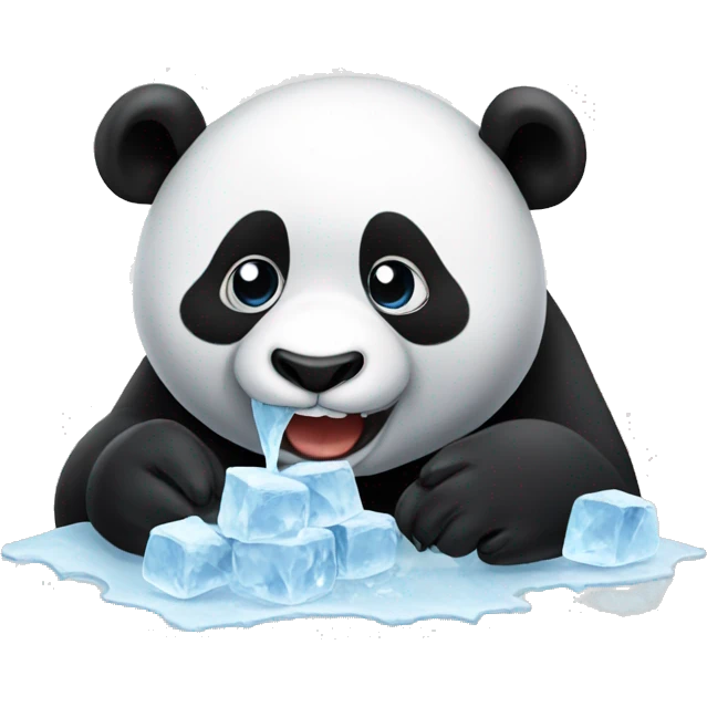 Panda eating ice  emoji