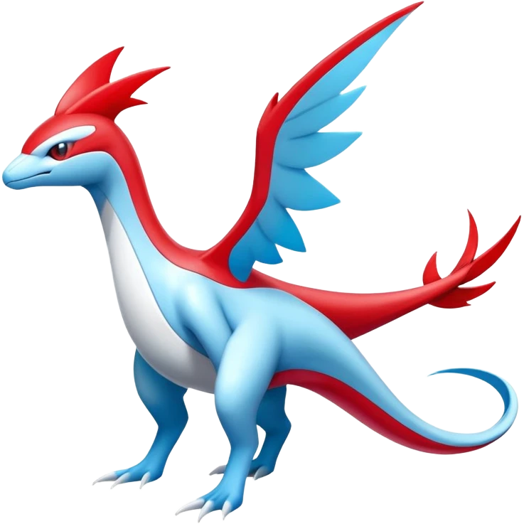 Shiny Latias-Salamence-Fakémon-hybrid-creature (full body)  emoji