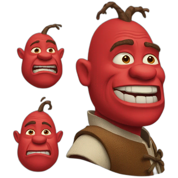 red-shrek emoji