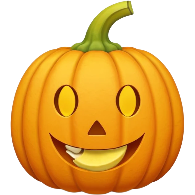 pumpkin plushie with banana peel on top emoji