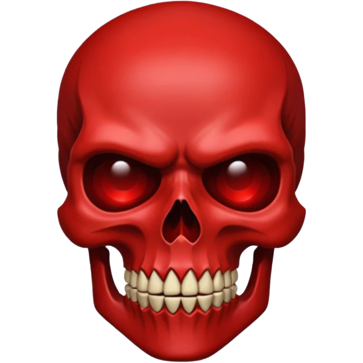 Scary red skull emoji