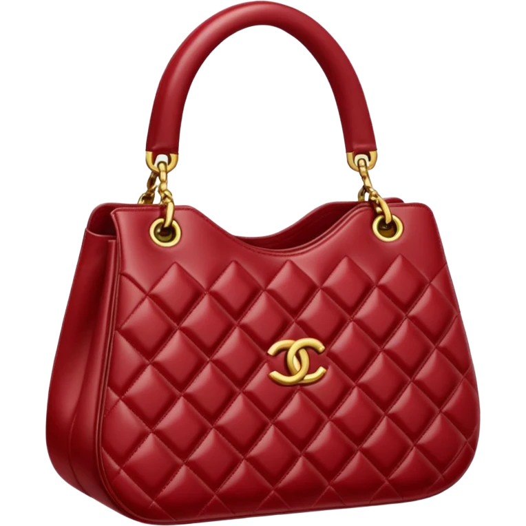 chanel heart dark red color bag emoji