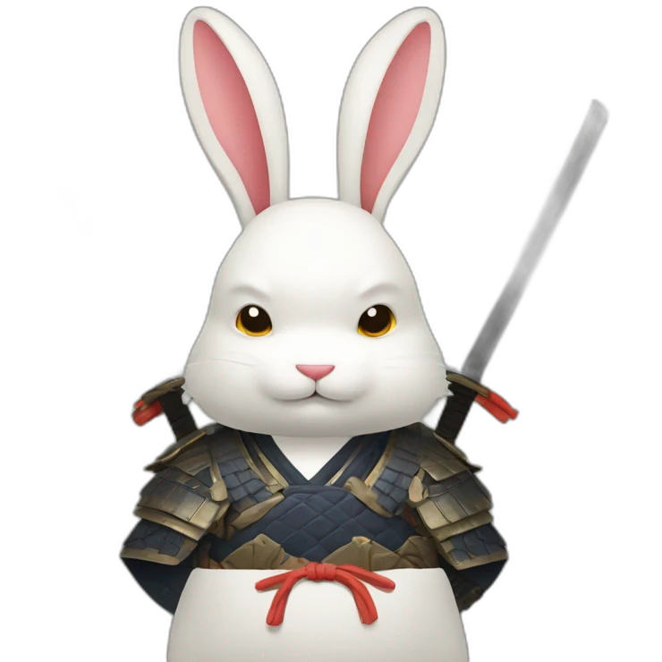 A samurai rabbit emoji