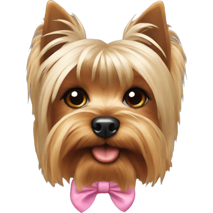 Yorkshire terrier with a bow emoji