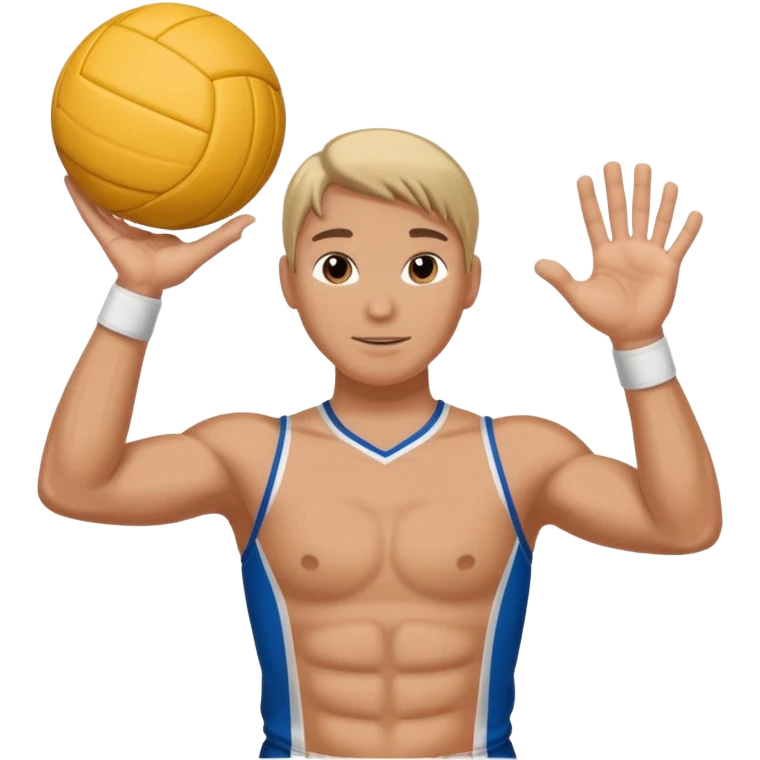 hand with volleyball bands emoji