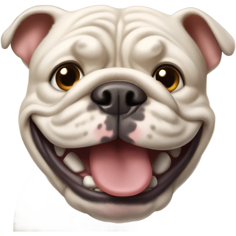 Bulldog smile  emoji
