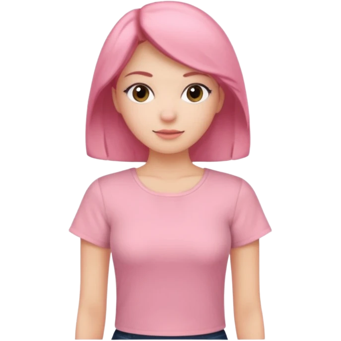 Rose-pink women’s top with short sleeves, soft fabric, gentle lighting, isolated on plain background. Complete plain, no textures. emoji