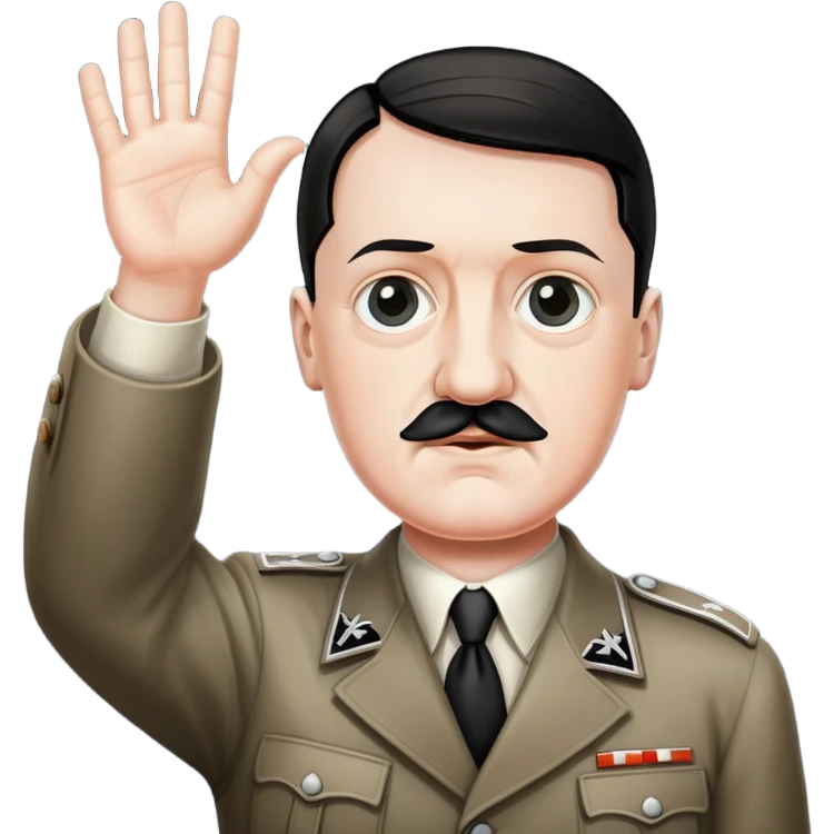 hitler raised hand emoji