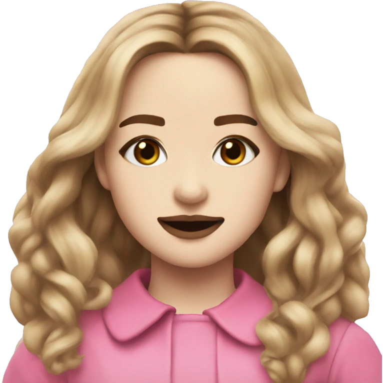 Sabrina Carpenter in pink emoji