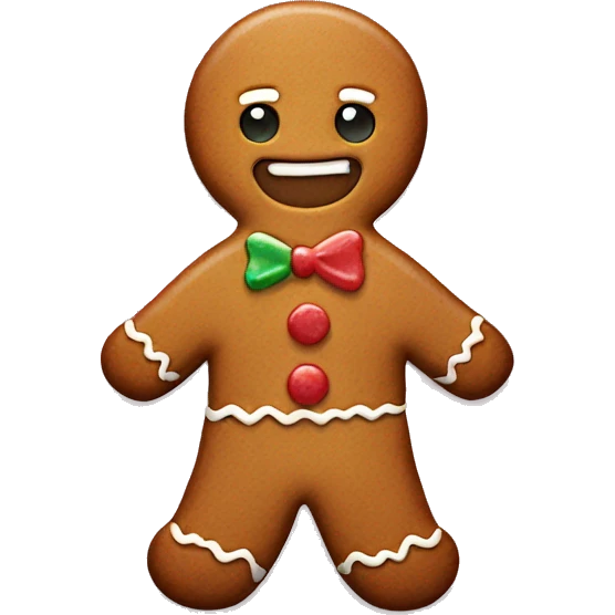 Gingerbread man emoji