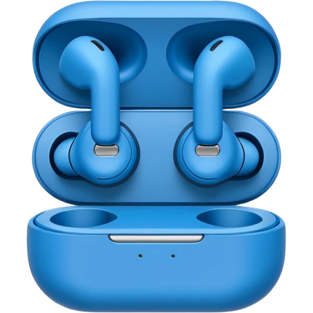 blue wireless earbuds emoji