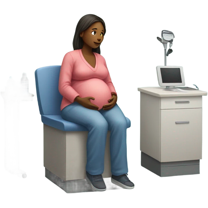 Pregnant woman at the doctor emoji