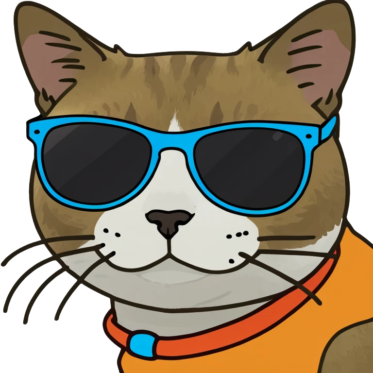 Cat with sunglasses emoji