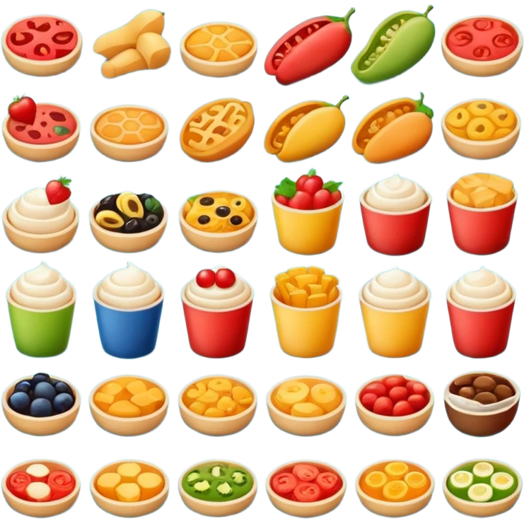 haceme un emoji de muchos alimentos emoji