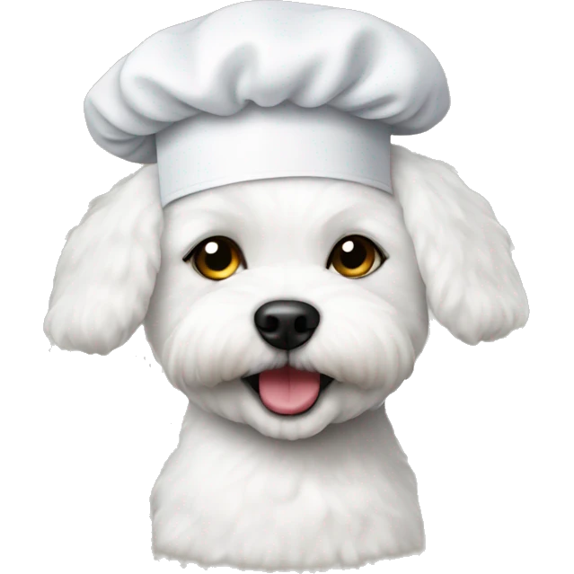 Bichon with chef hat emoji