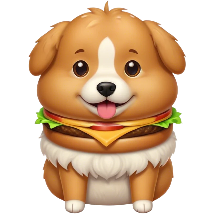 cute burger dog emoji