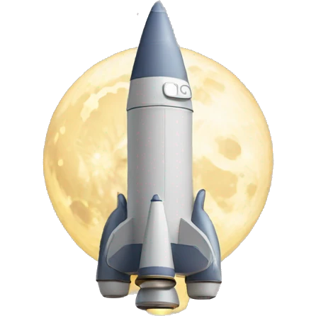moon rocket emoji