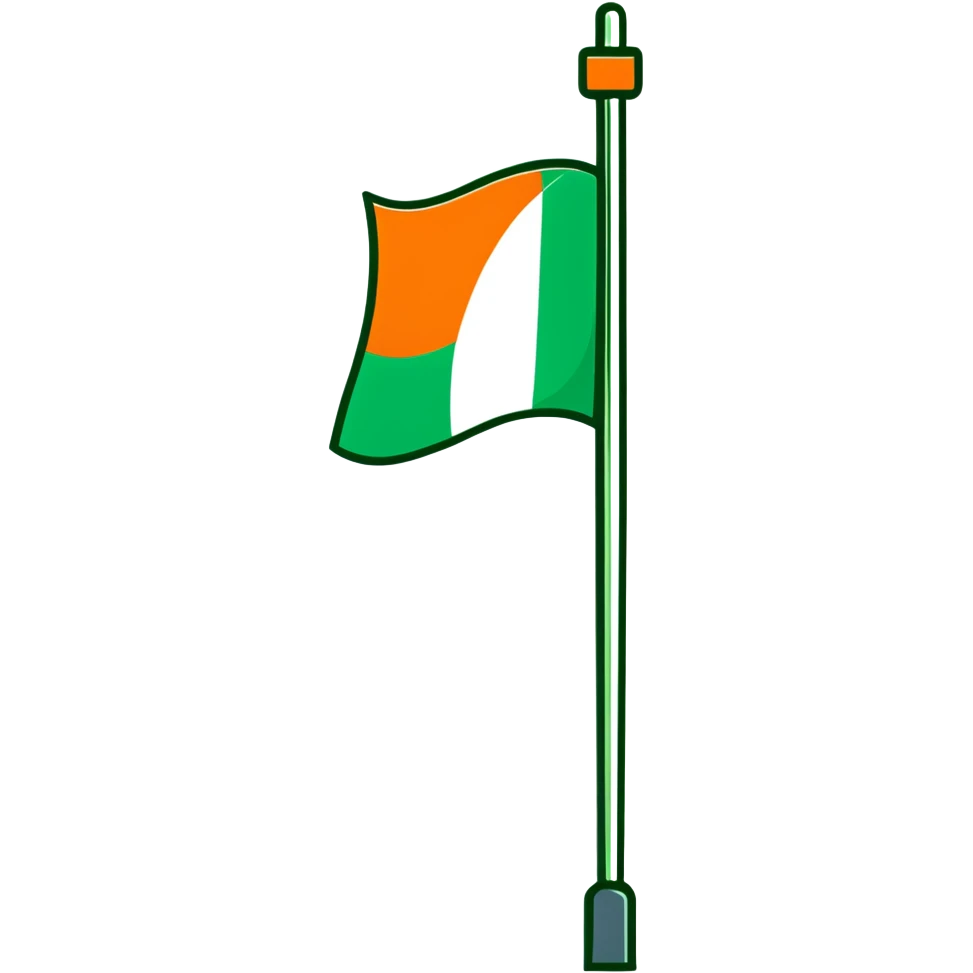 Irish flag on a pole emoji