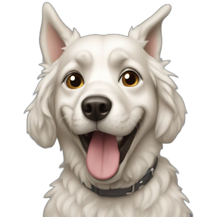 Crazy dog emoji